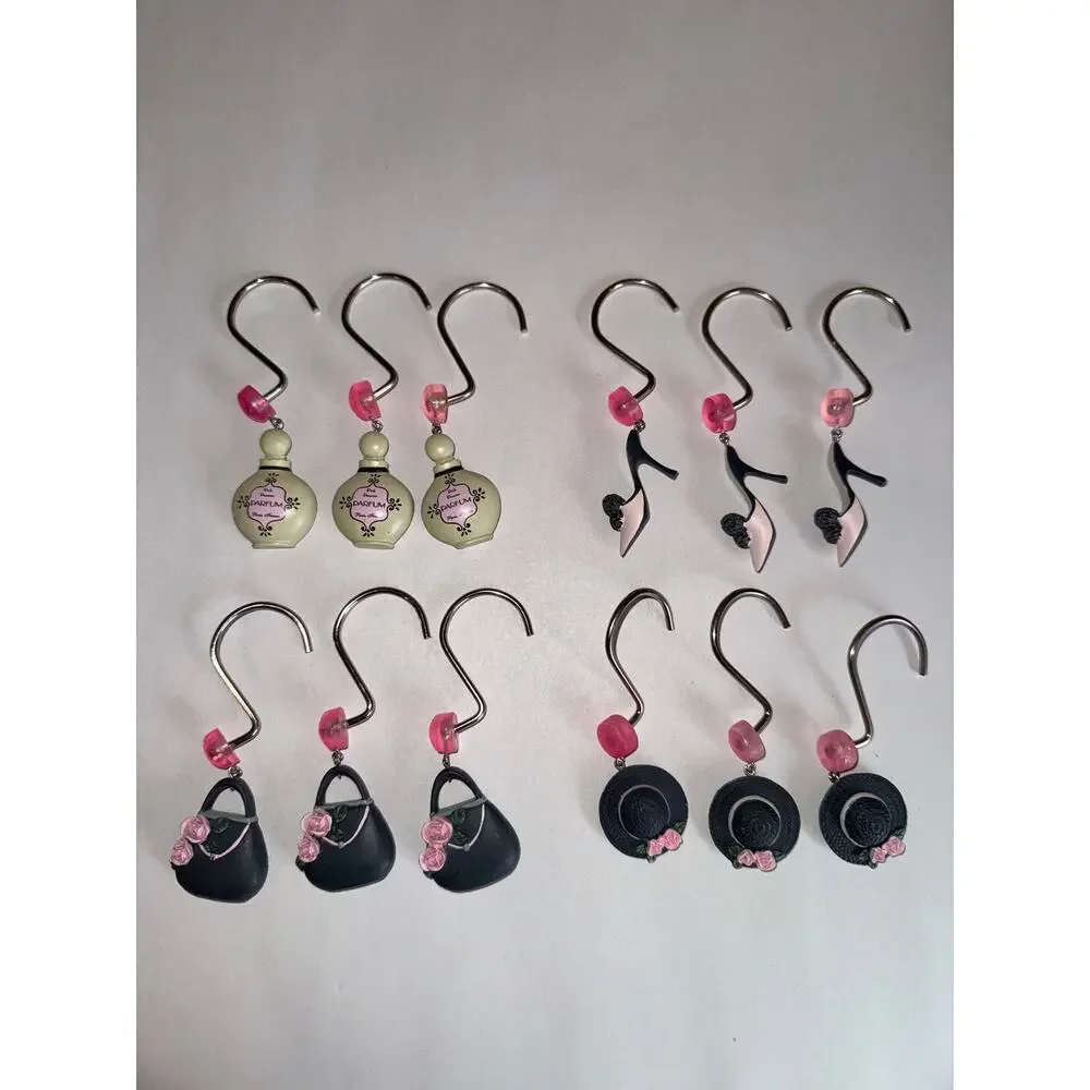 Vintage Girly Shower Curtain Hooks